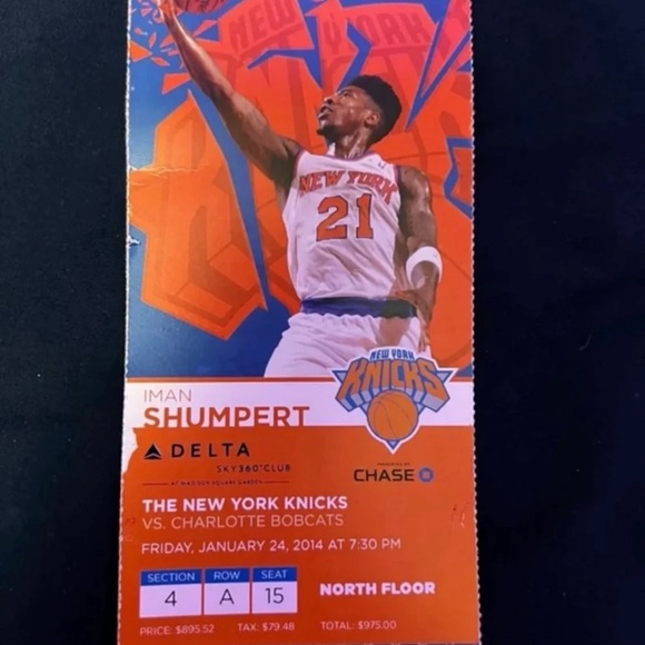 2014 New York Knicks Ticket Stub Carmelo Anthony MSG Record 62 Point PSA Low